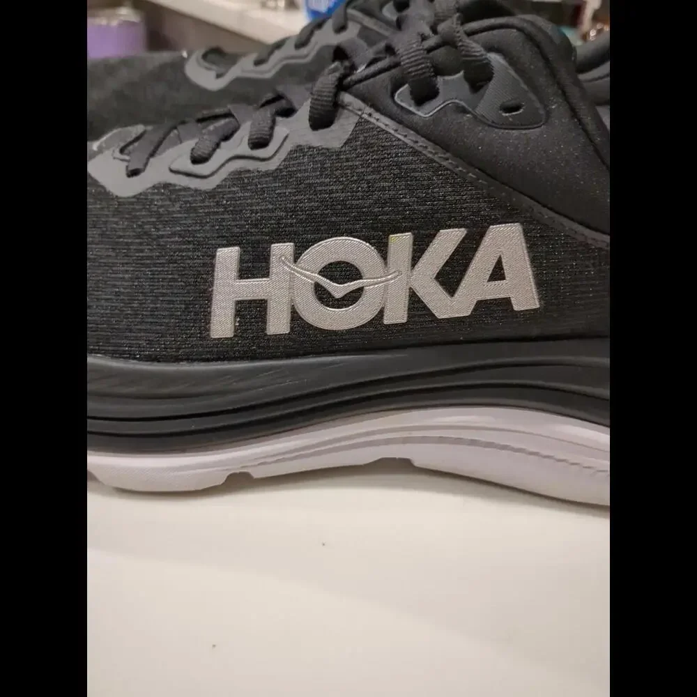 Hoka One One Gaviota 5 Mens 11 D Shoes Black Sneaker Running 1134235 - Picture 2 of 8